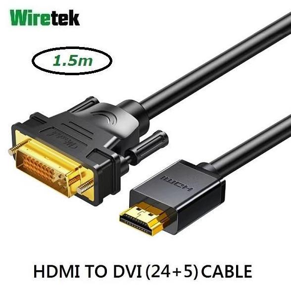 Kabel HDMI to DVI-I 24+5 WIRETEK