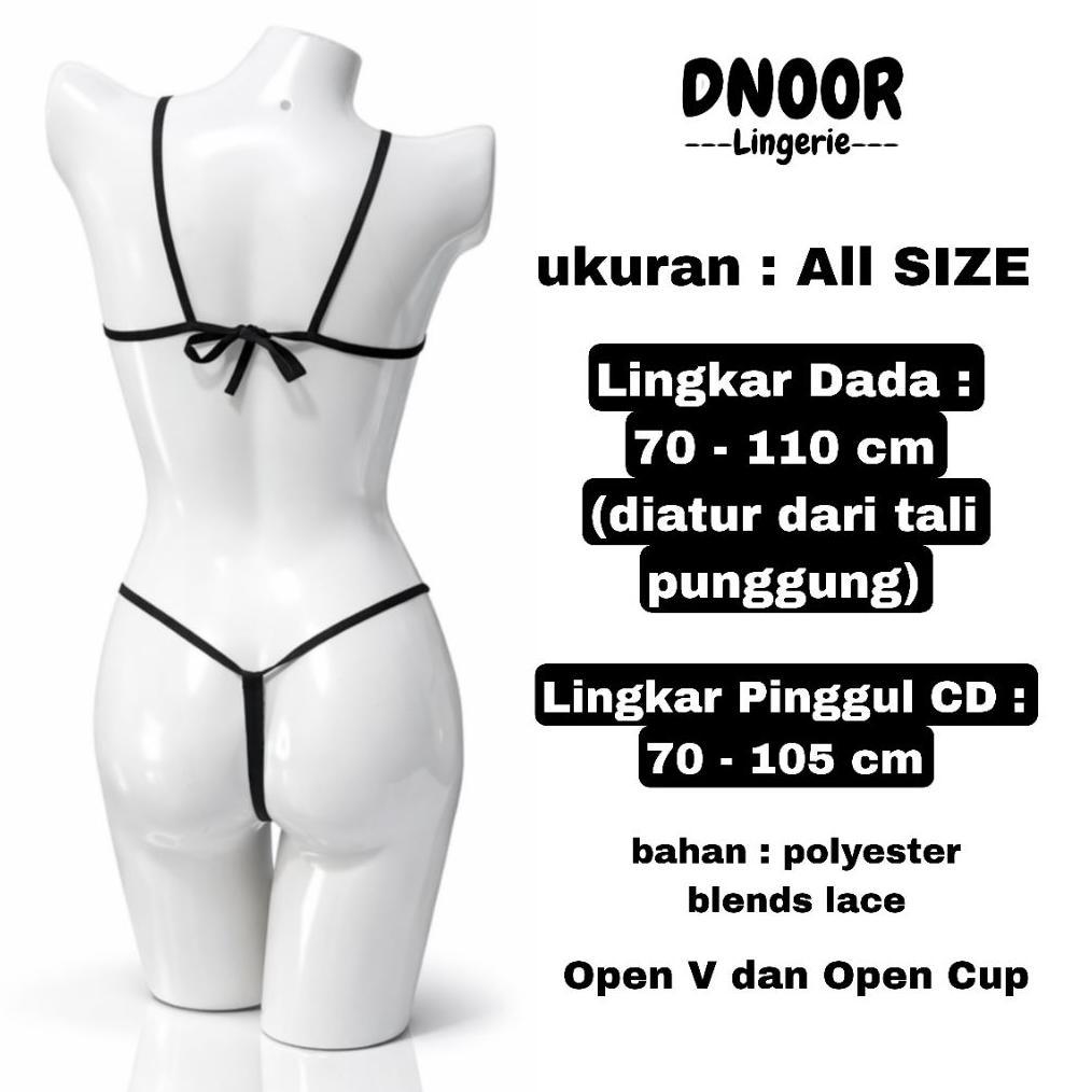 BIG SALE DNOOR SET BRA DAN CD GSTRING MOTID RENDA OPEN V DAN OPEN CUP BAHAN POLYESTER BLEND LACE 100