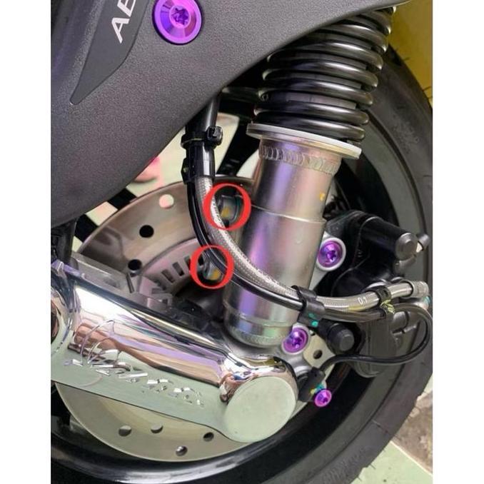 baut titanium breket shock depan vespa matic harga 2 baut Diskon