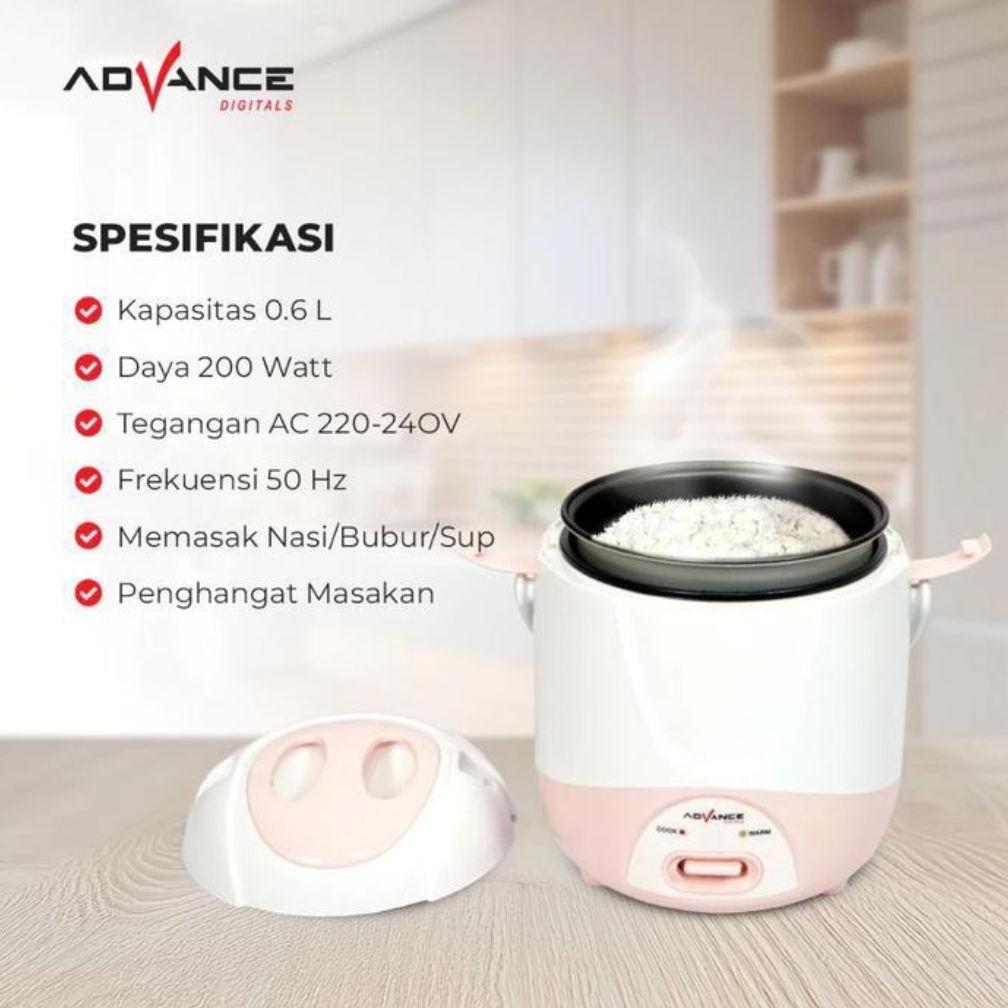 BESTPROMO Advance Digitals Mini Rice Coocker G06 Rice Coocker Kecil Anak Kosan Low Watt Penanak Nasi