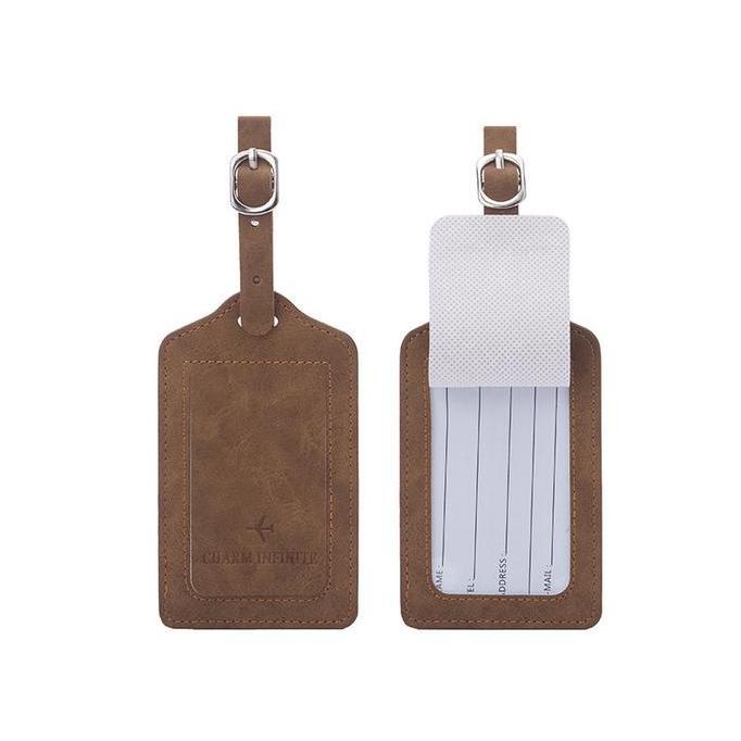 Travel Luggage Tag Label Koper Kulit Penanda Koper AJ242