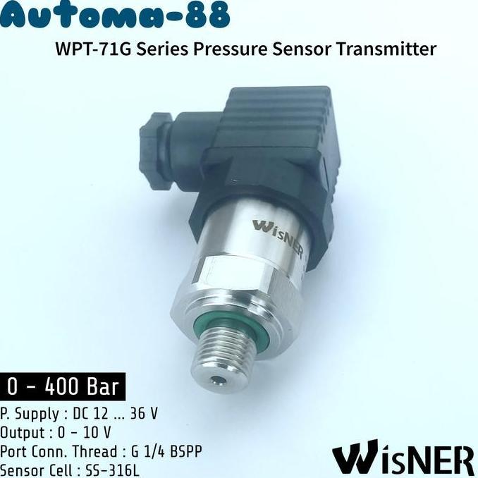 AMC PRESSURE TRANSMITTER 0-400BAR OUTPUT 0-10V 3 WIRE DC 24V 400 BAR