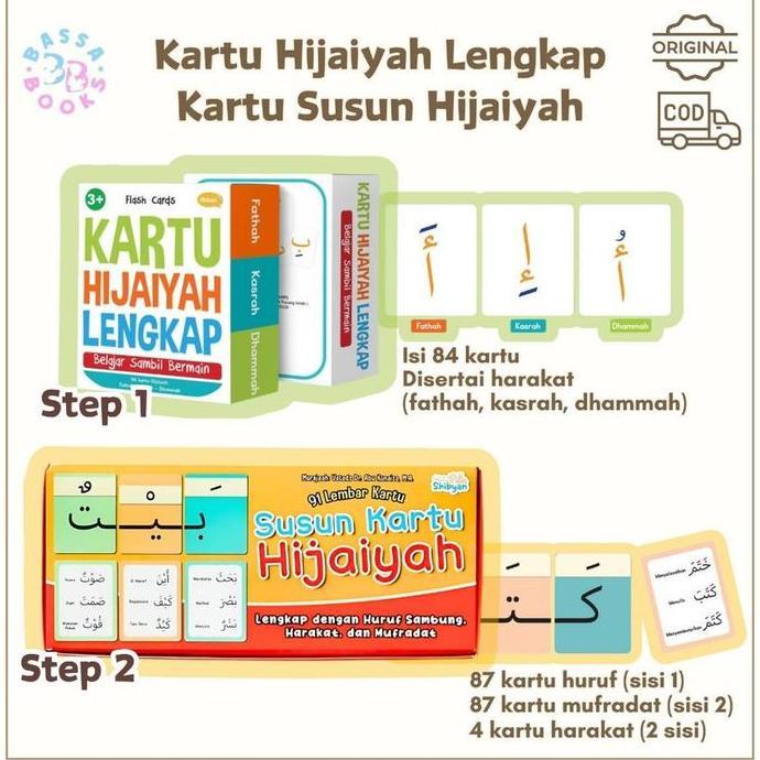 [Ready Stock] Susun Kartu Hijaiyah - Kartu Hijaiyah Lengkap Mainan Iqro Huruf Hijaiyah Ahlan Flashca