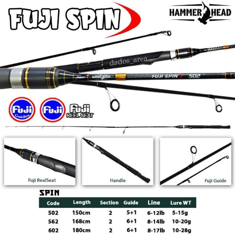Joran HAMMERHEAD FUJI SPIN II 562 602 - Galatama Recomended
