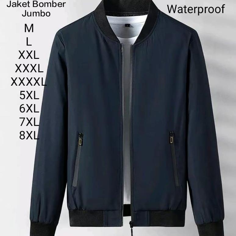 100% AMAN Jaket bomber Pria Big size Jaket bomber waterproof anti air jaket bomber wanita Jumbo