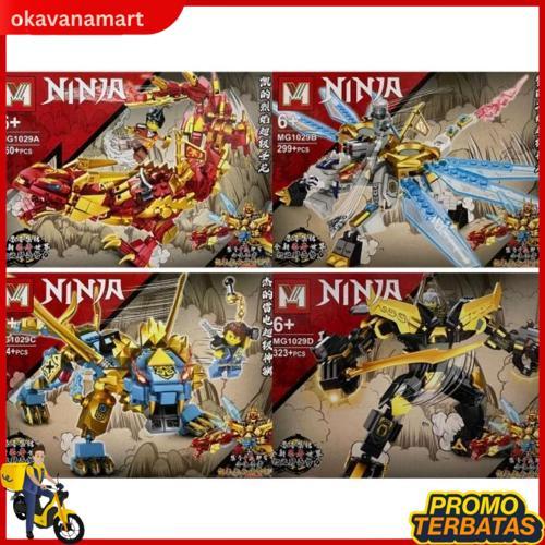 Obm99144 - Mainan Balok Susun Bricks Blocks Ninja Dragon Zane 4In1 Besar Blok Figure Ninja Naga Kual