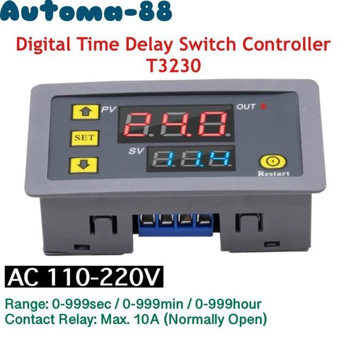 AMC DIGITAL TIME DELAY SWITCH AC 110V 220V MODULE TIMER RELAY MODUL 10A