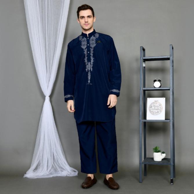TERLARIS BAJU KOKO SETELAN PRIA DEWASA - KURTA PAKISTAN MODEL BORDIR SET CELANA - GAMIS SETELAN MADI