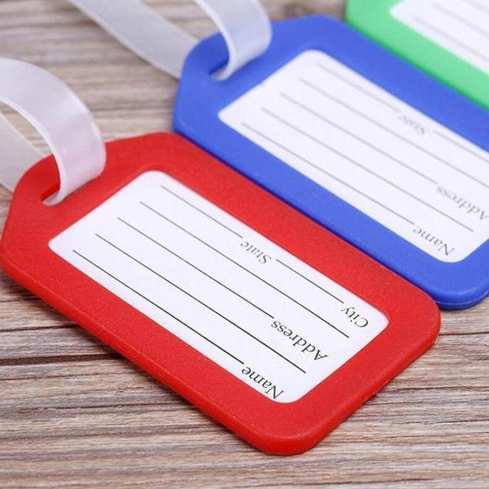 Luggage Tag Gantungan 20pcs Name Tag Koper Travel Name Tag Id Bag Tag Koper Tas Label Gantungan Tag 