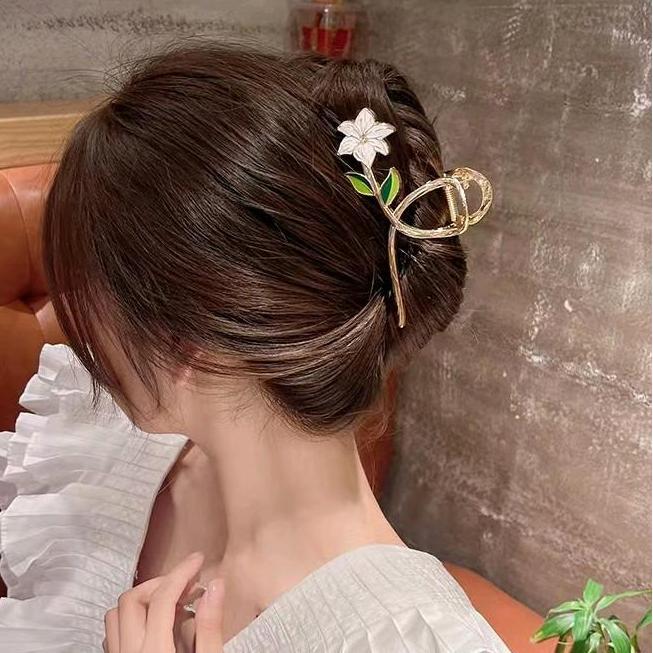 Daisy Jepit Bunga Putih Jepitan Rambut Korea Kep Metal