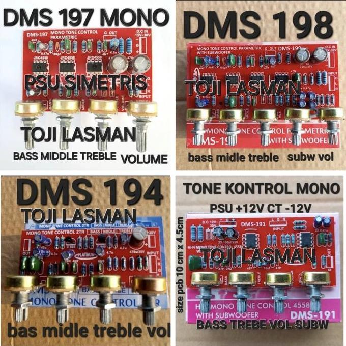 DMS 197 PARAMETRIK TONE KONTROL CONTROL MONO MIDDLE TOA VOKAL MIDRANGE TL999