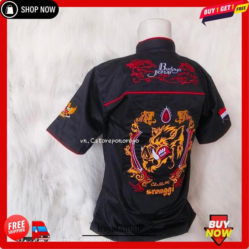 Baju Bordir Motif Celeng / Baju Barong / Kaos Barong / Barongan / Reog / Pecut / Pecut Bopo / Devil 