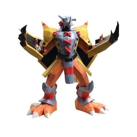(Mainan Kertas) DIY Papercraft Pola Digimon Wargreymon 40cm Ver2