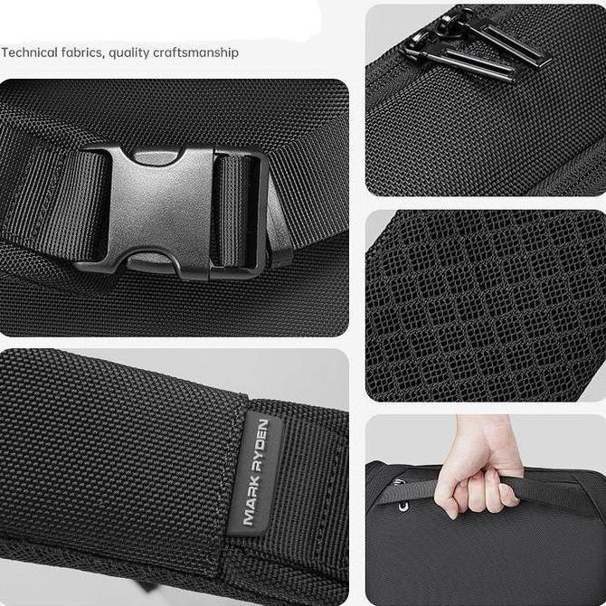 MR8893 Tas Selempang Pria MARK RYDEN Sling Bag Ipad 9.7 Cowok USB C