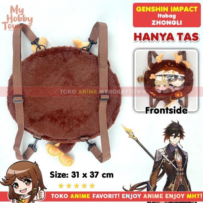Tas Backpack Ransel Boneka Itabag Ita Bag Karakter Anime Game Genshin Impact Zhongli