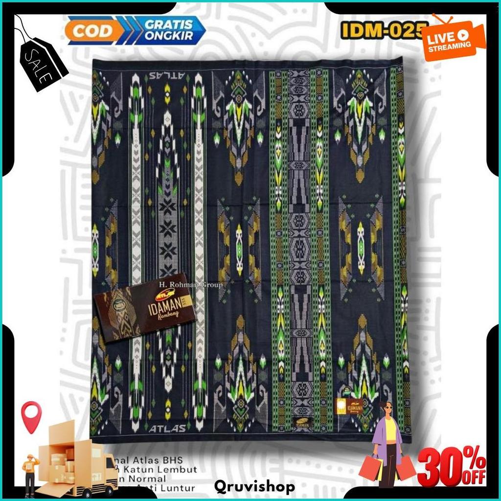 Sarung Atlas Batik Hitam Idaman | Sarung Atlas Super Premium | Sarung Atlas Idaman Batik Sge Produk 