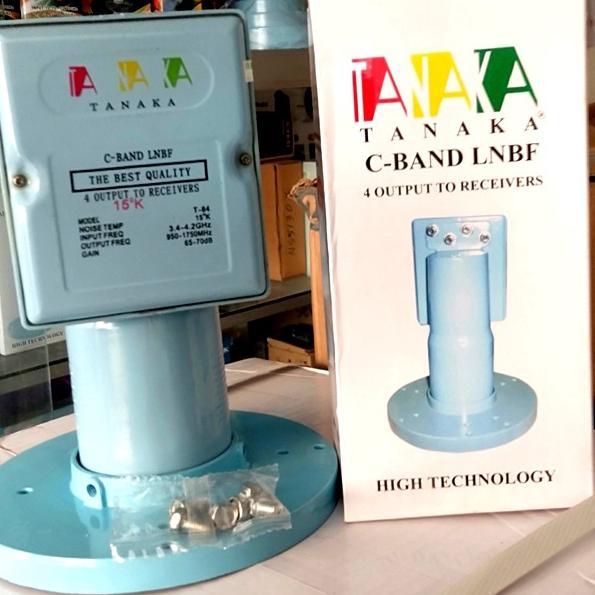 LNB C-Band 4 Output Bisa untuk 4 Receiver TANAKA T-84