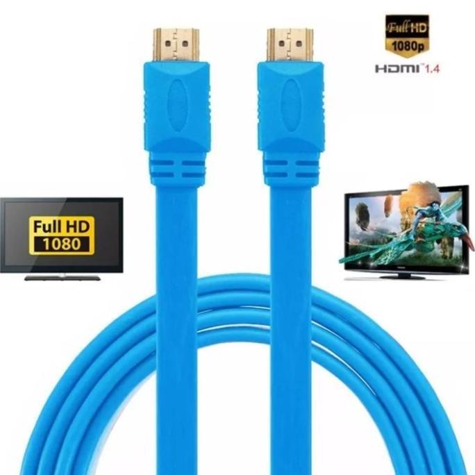 Murah Netline Kabel Hdmi To Hdmi Flat Pipih 1,5 Meter 3 Meter 5 Meter 10 Meter M