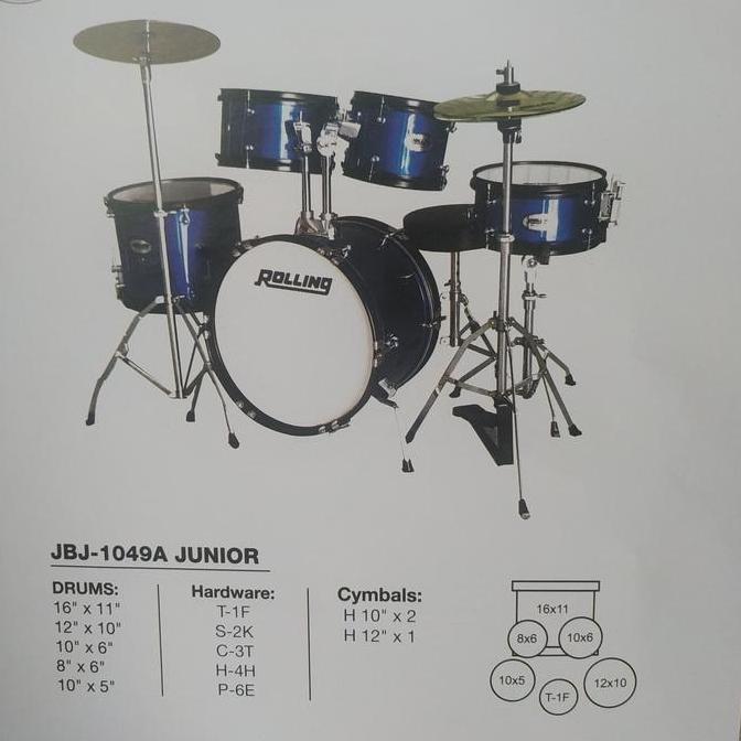 Sale Drum Set Junior Rolling Jbj-1049A/Drum Kecil/Drum Set Rolling/Drum