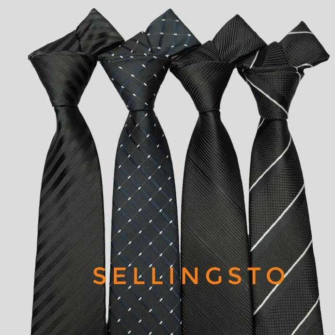 dasi pria hitam polos dasi formal pria dasi kantor