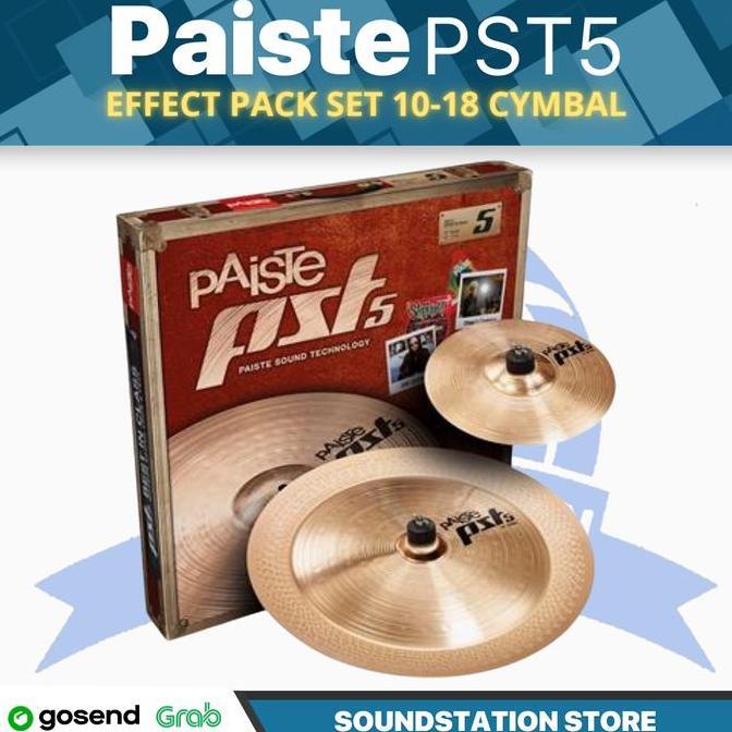 Grosir Paiste Pst5 Effect Pack Set 10-18 Cymbal | Splash China Chinese Simbal