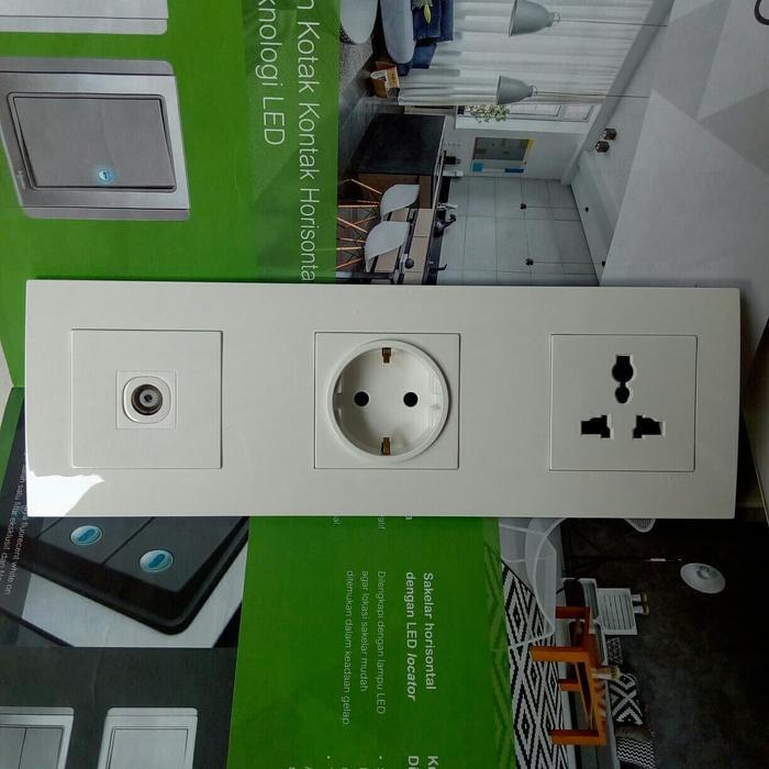 New Vivace Stop Kontak 2 + Outlet Tv Schneider