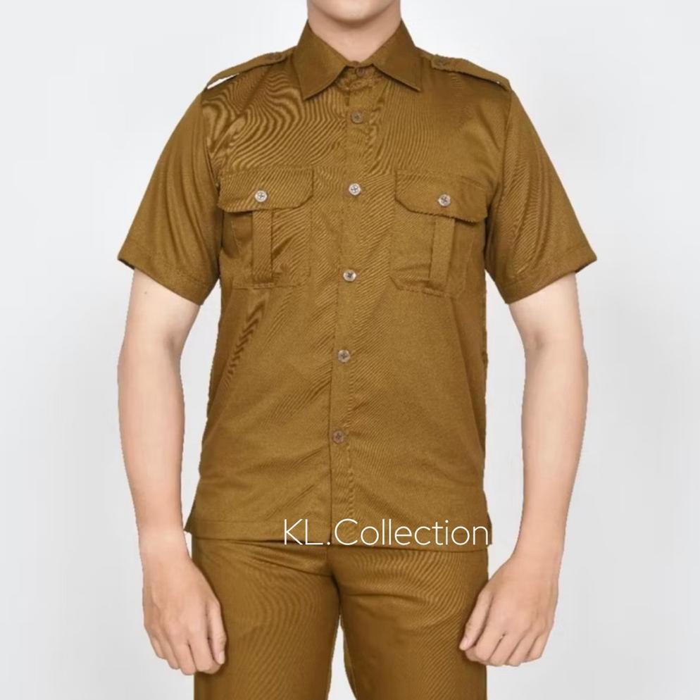 New Seragam Pdh Khaki Pns Pria Seragam Asn Baju Guru Dinas