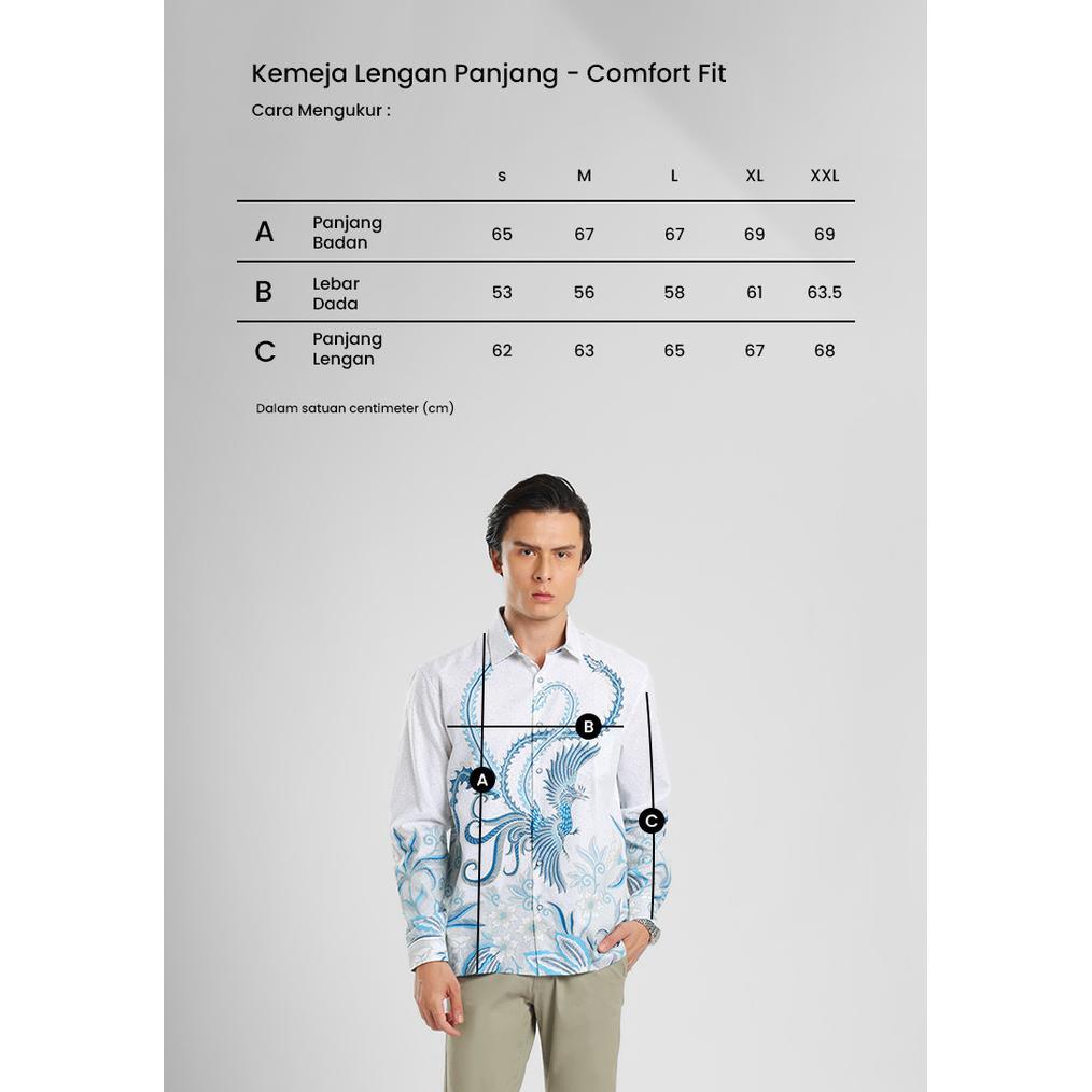 MANZONE - Kemeja Batik Lengan Manzone Shena - White