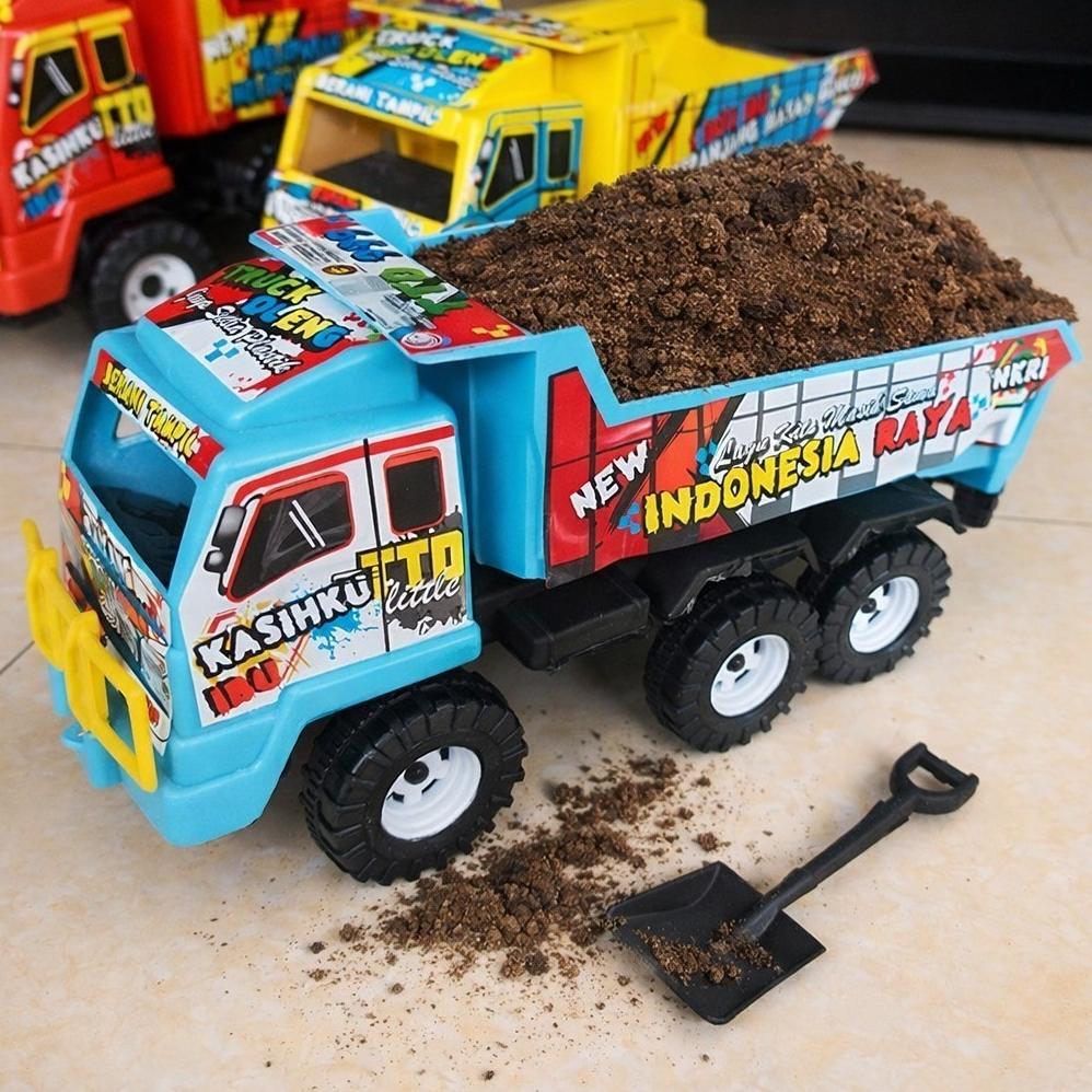 promo bisa cod mainan truk dump anak truck oleng ktg ttd new plastik besar bak angkat main pasir ter