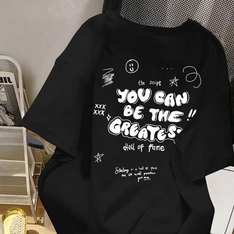 PAKET HEMAT KAOS OVERSIZE WANITA / MOTIF  YOU BE THE GREATES OVERSIZE / KAOS DISTRO WANITA / STREETW