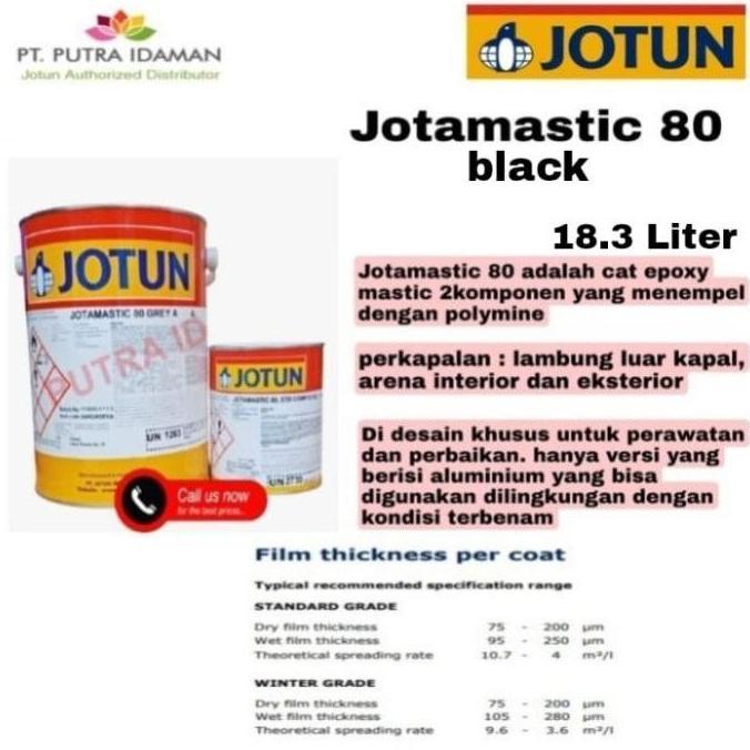 JOTUN CAT EPOXY JOTAMASTIC 80 BLACK 18.3 LITER / 2 KOMPONEN CAT EPOXY