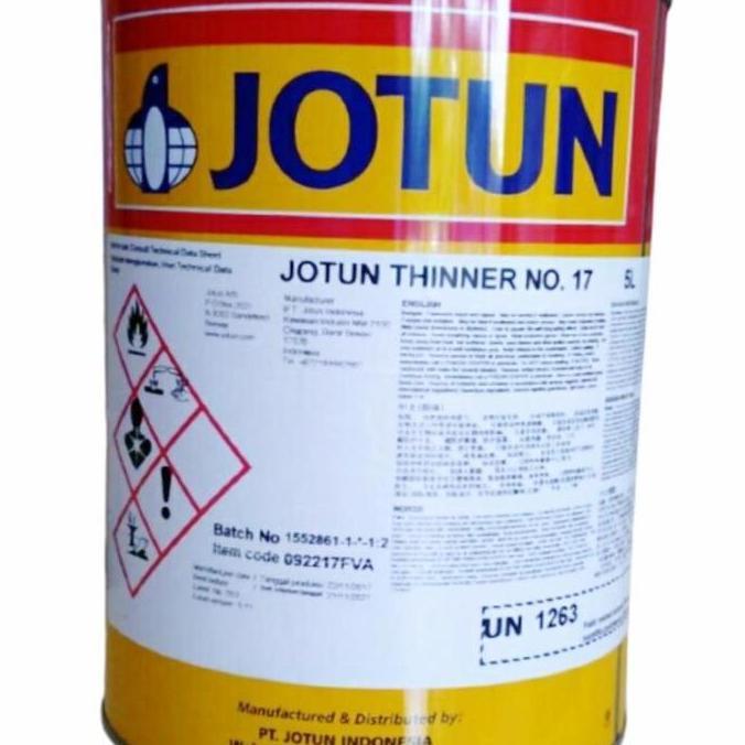 Jotun Thinner Industri 5 Liter / Thinner Jotun / Pengencer Cat Minyak dan Alkyd 5 liter Tersedia Var