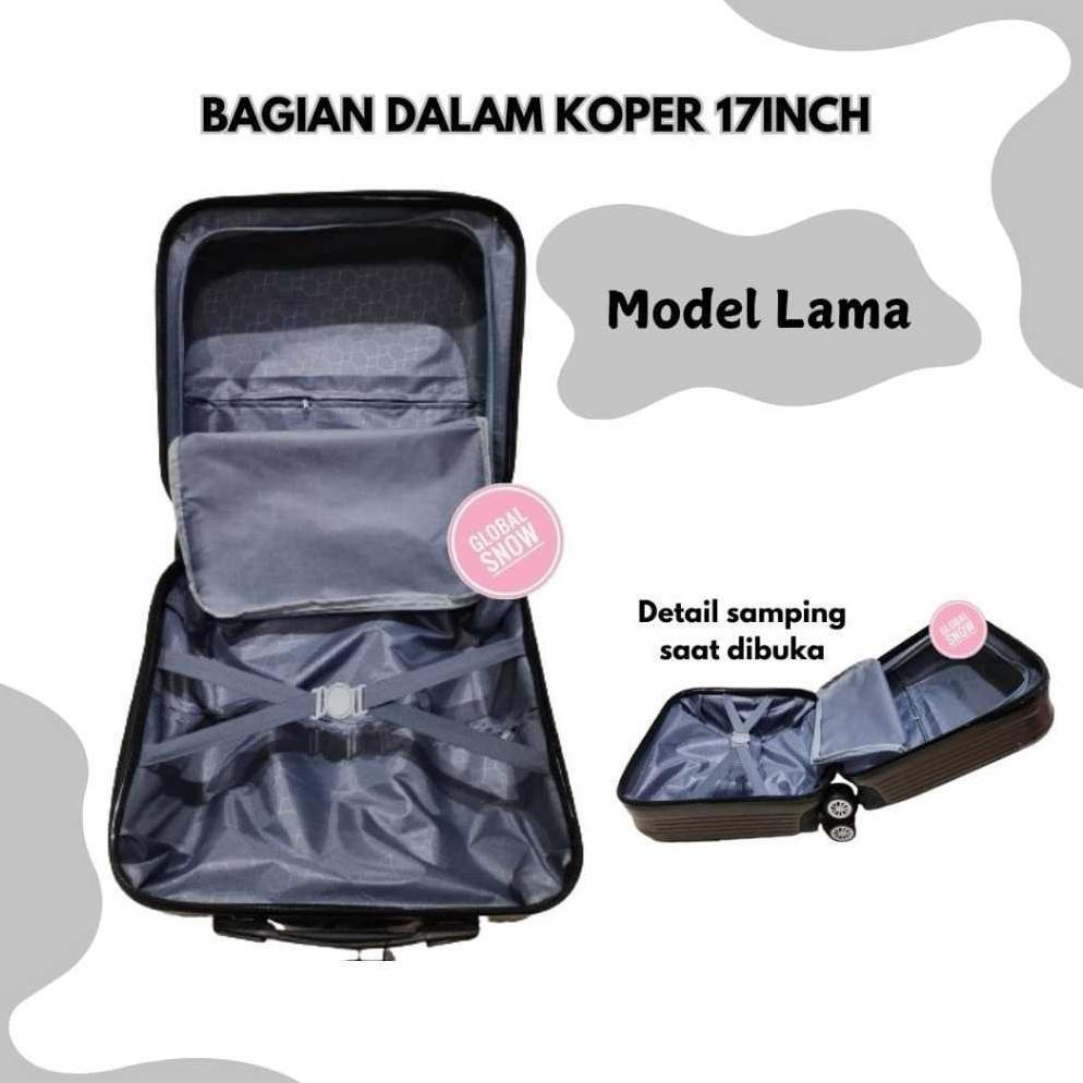 BEST DEALS KOPER KABIN 2018 17INCH GLOBAL SNOW / POLO FANS  TERMURAH / KOPER BATINDO / ABS / Koper P
