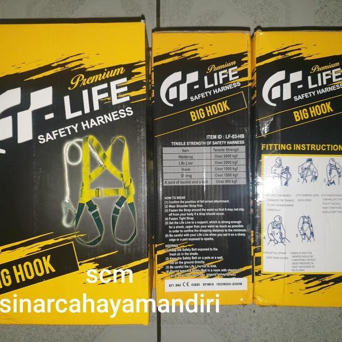 Body harness single hook besar heavy duty GT LIFE pengaman safety