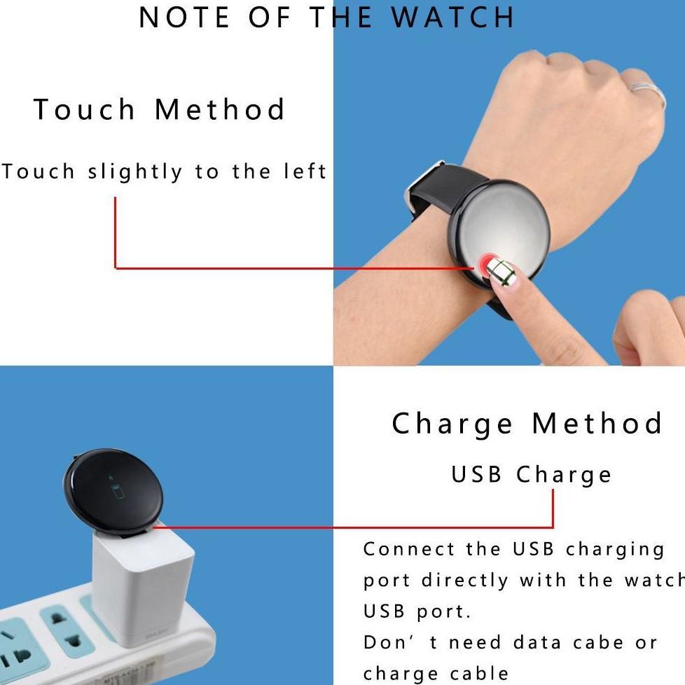 Hot Sale Dennos D18 Smartwatch Jam Tangan Pintar Olahraga Tahan Air Pria Dan Wanita Bluetooth Digita