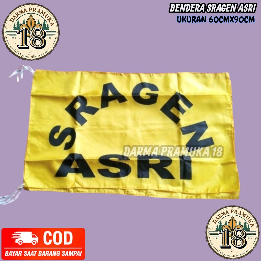 Bendera Sragen Asri Bendera Sragen 20 biji Ukuran 60x90cm