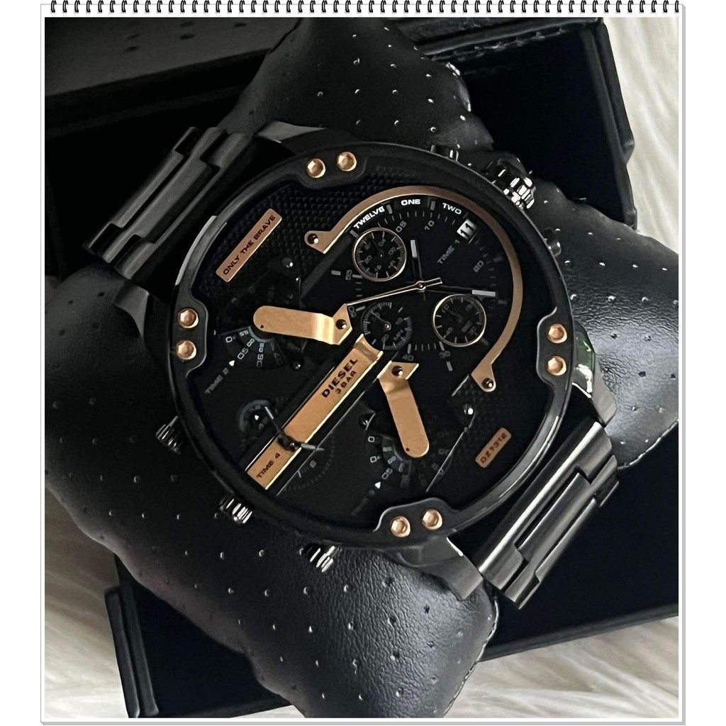 Diesel DZ7312 Mr Daddy 2.0 Chronograph Black Stainless Steel Watch 57mm