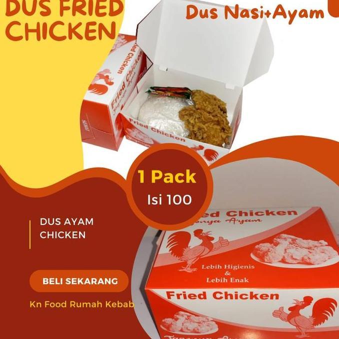 Kn Food Kemasan Packaging Dus Fried Chicken Box Kardus Fried Chicken Isi 100 Terbuat Dari Karton Art