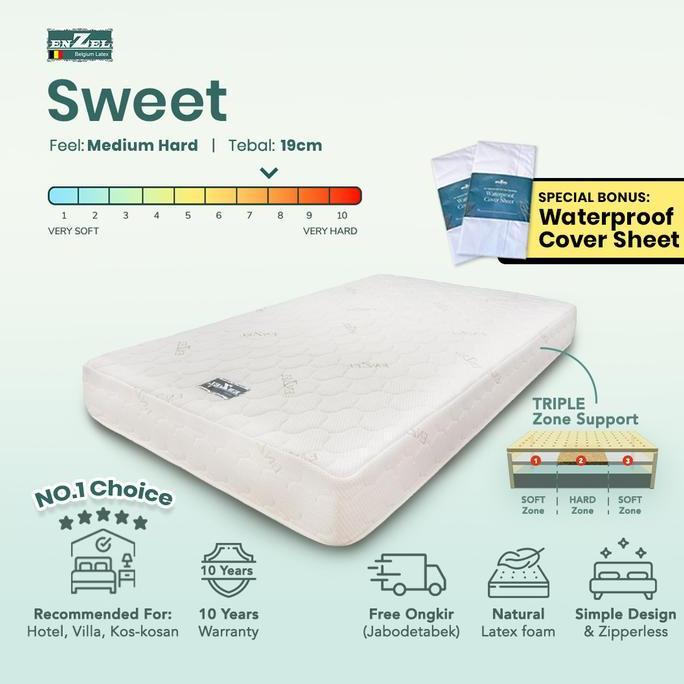 ENZEL Sweet - Kasur Latex / Medium Hard - Tebal 19 cm