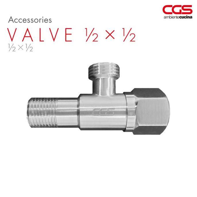 Stop Kran Dapur Kran Cuci Piring Mixer Taps Installation - CGS 1/2 x 1/2 Keran Cuci Piring Wastafel 