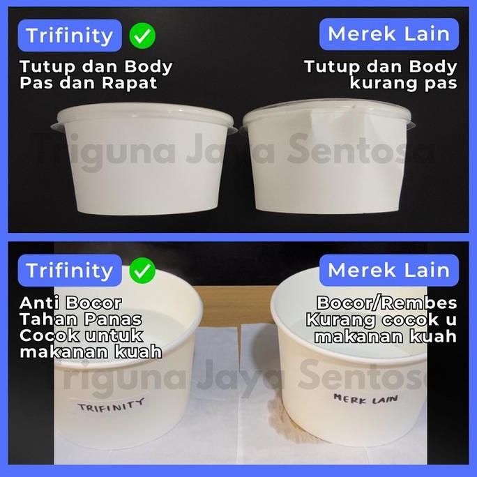 Paper Bowl 360Ml 500Ml 650Ml 800Ml Hanya Body Mangkok Kertas Dus Jasa Kirim Medan Terlaris