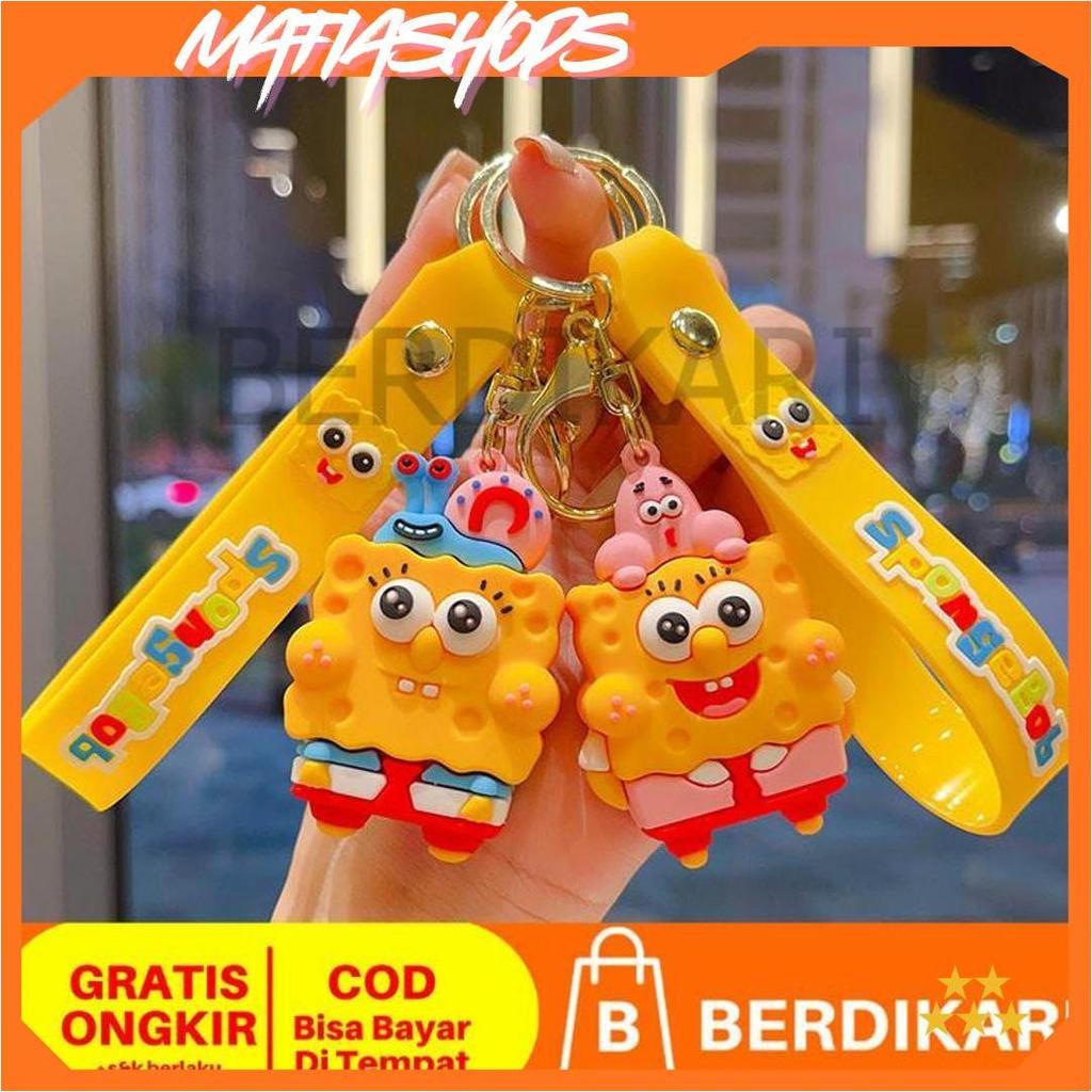 BD Gantungan Kunci Spongebob Silikon Premium / Gantungan Kunci Spongebob / Ganci Patrick / Gantungan