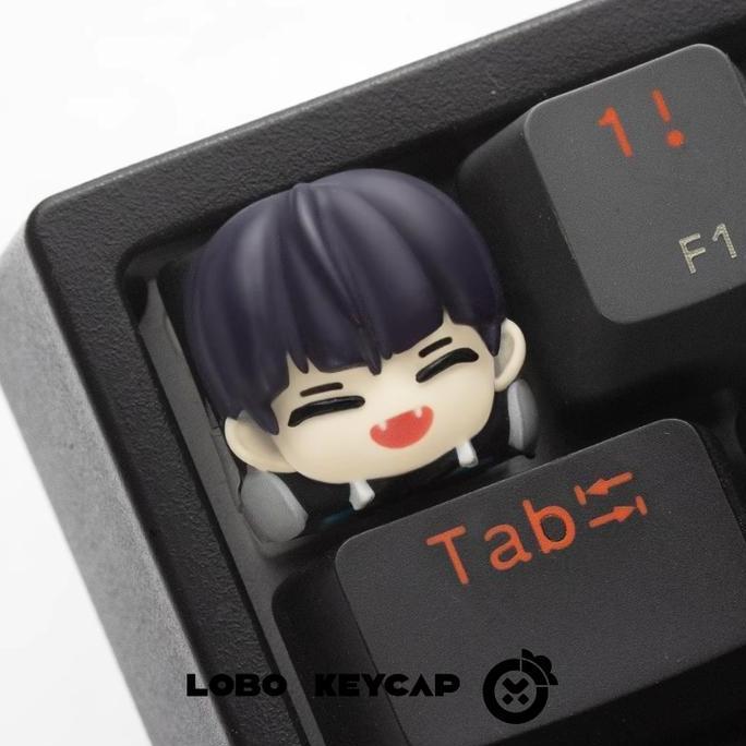 TERBARU - Lobo Soshiro Hoshina Kaiju No.8 Theme Artisan Keycaps Resin Keycap