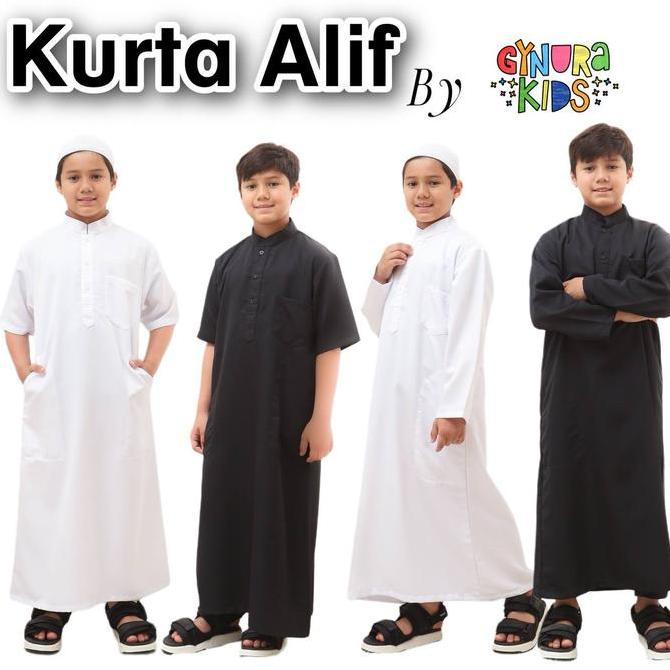 NEW JUBAH GAMIS ANAK LAKI-LAKI USIA 3 - 15 TAHUN | GAMIS PUTIH HITAM ANAK LAKI-LAKI TANGGUNG | BAJU 