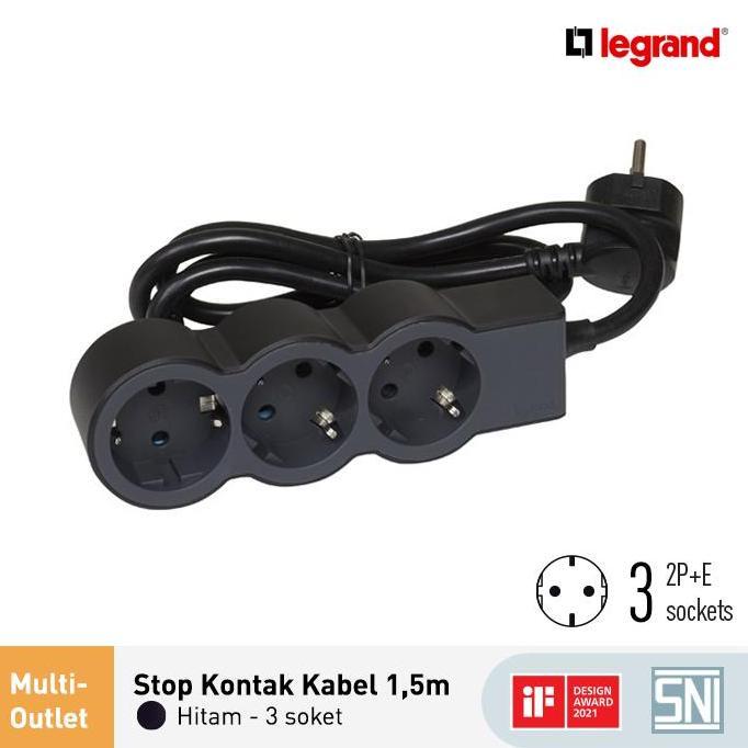 Legrand Revolution Multi Outlet 3 Socket 1,5m - LG-694550ID