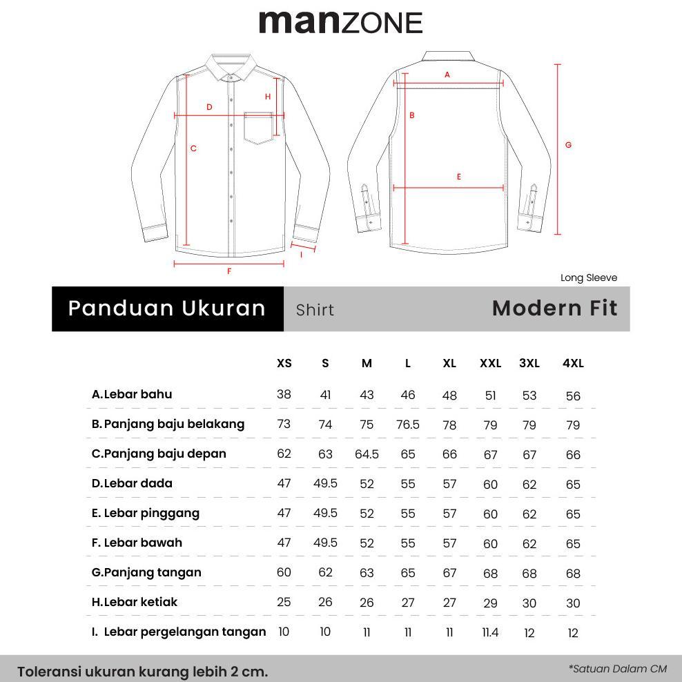 MANZONE - Kemeja Batik Lengan Panjang Mandala Modern Fit - Navy