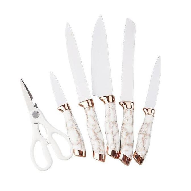 Pisau Set Keramik Pisau Daging Gunting Dapur Lengkap dengan Rak Pisau Tajam (TERBAIK) (TERBARU) (TER