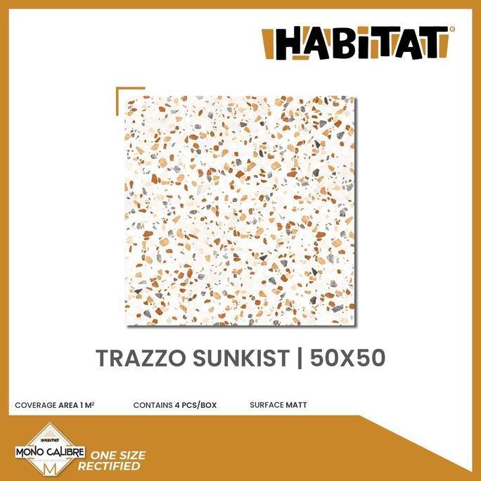 Habitat Trazzo Sunkist 50x50 Keramik Motif Teraso Warna Milan