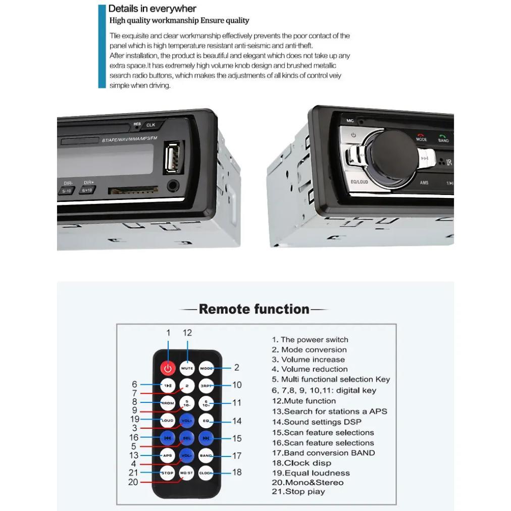 Bluetooth car tape multifunction car radio audio tape USB MP3 FM radio JSD-520