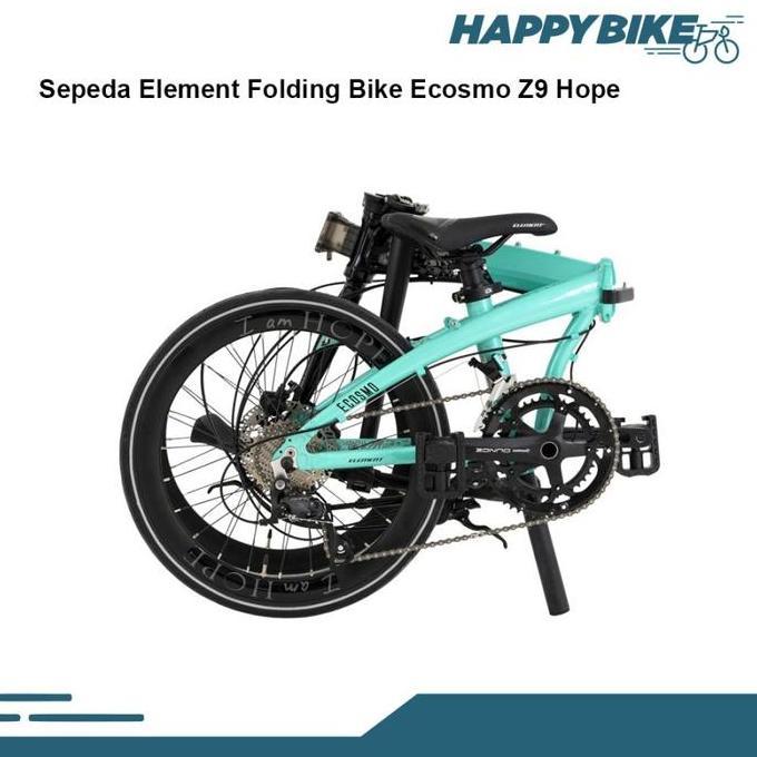 ELEMENT Sepeda Lipat Ecosmo Z9 Hope 9 Speed 22" Alloy Folding Bike (TERBAIK) (TERBARU) (TERMURAH)